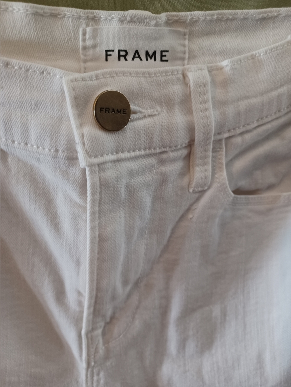 Frame Denim Le High Straight White Distressed Skinny Jeans - Picture 5 of 12